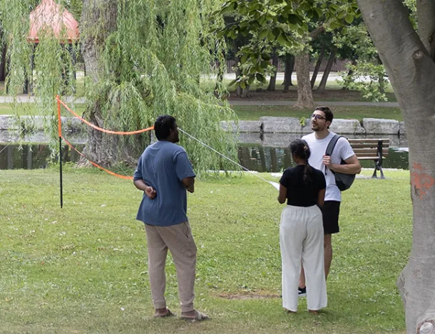Fuera de la puerta del jardín